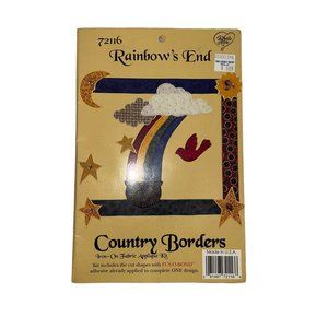NIP What's New Ltd Country Borders Iron-On Appliques 72116 Rainbows End
